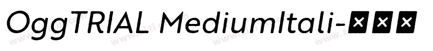OggTRIAL MediumItali字体转换